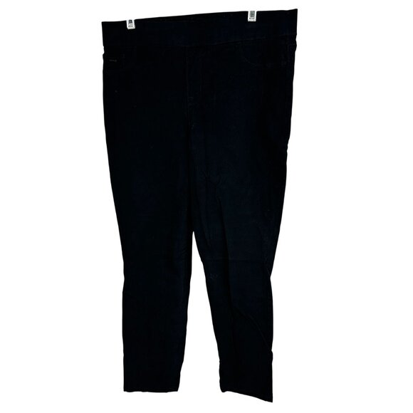 Nine West Heidi Pull On Crop Jeans Size 12 Black Stylish Cropped - Picture 1 of 6